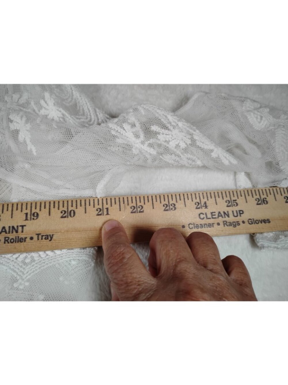 New Rabbit Rabbit Rabbit Designs Sheer Lace Flared Sleeve Blouse Size XL White - Picture 14 of 14